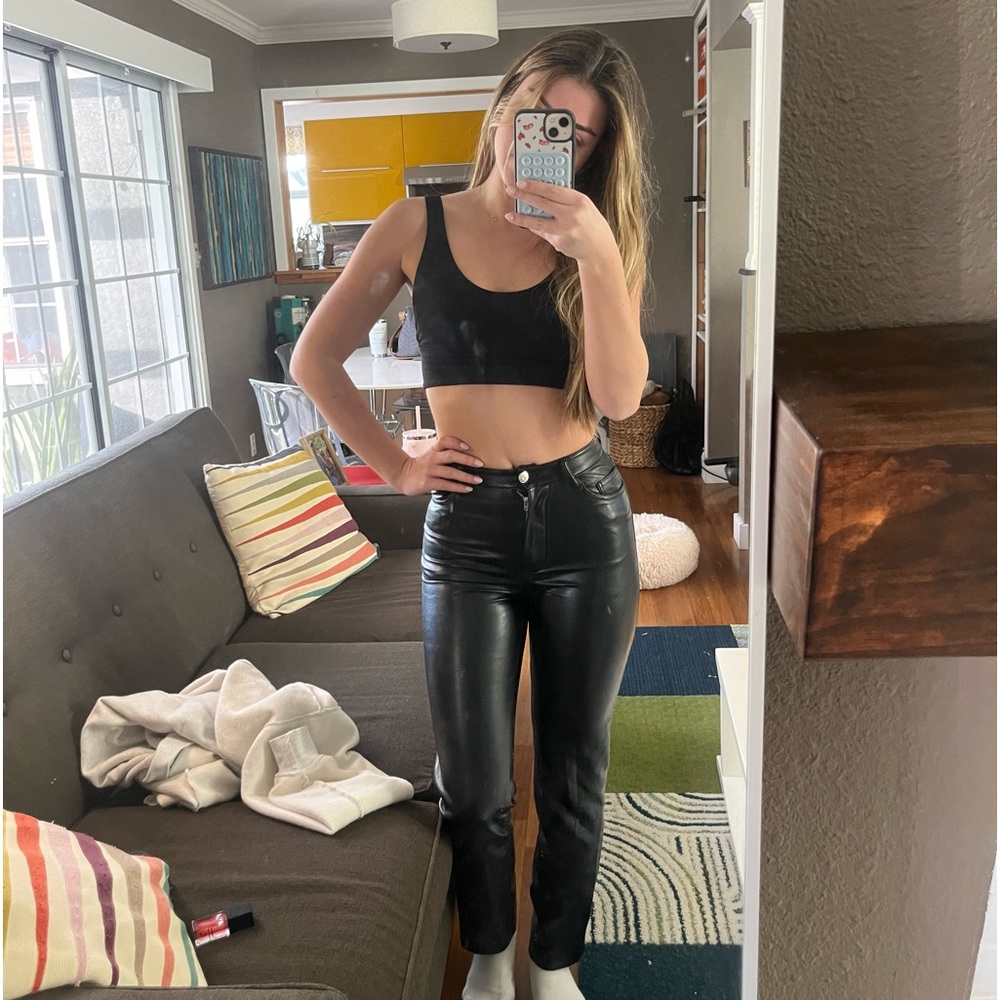 Melina Aritzia Leather Pants